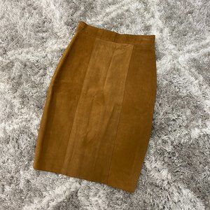 Vintage Suede Pencil Skirt